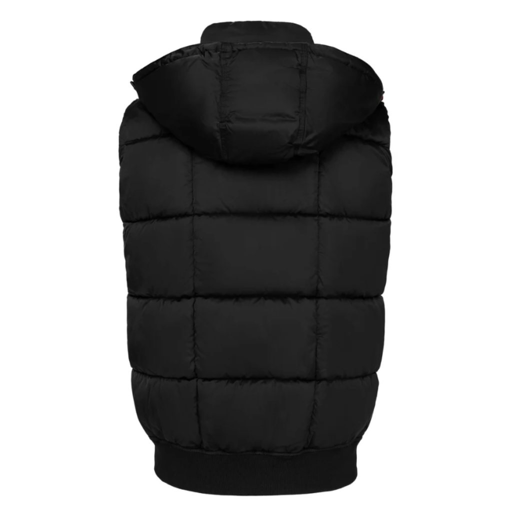 Pitbull Herren Steppweste Walpen in Schwarz mit Kapuze