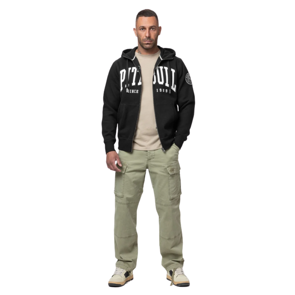 Pitbull Zip-Hoodie NORTON – Herren Hoodie 360 g/m² Schwarz