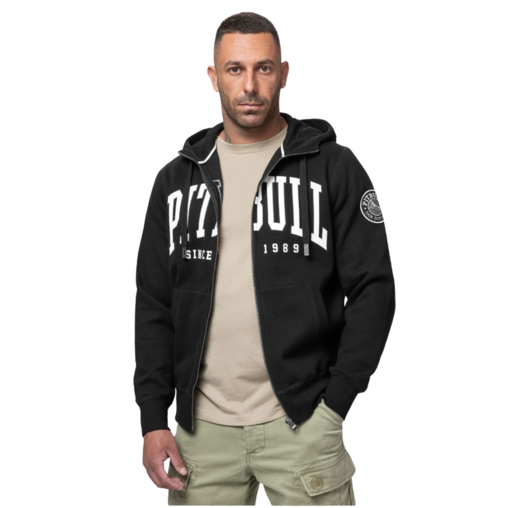 Pitbull Zip-Hoodie NORTON – Herren Hoodie 360 g/m² Schwarz