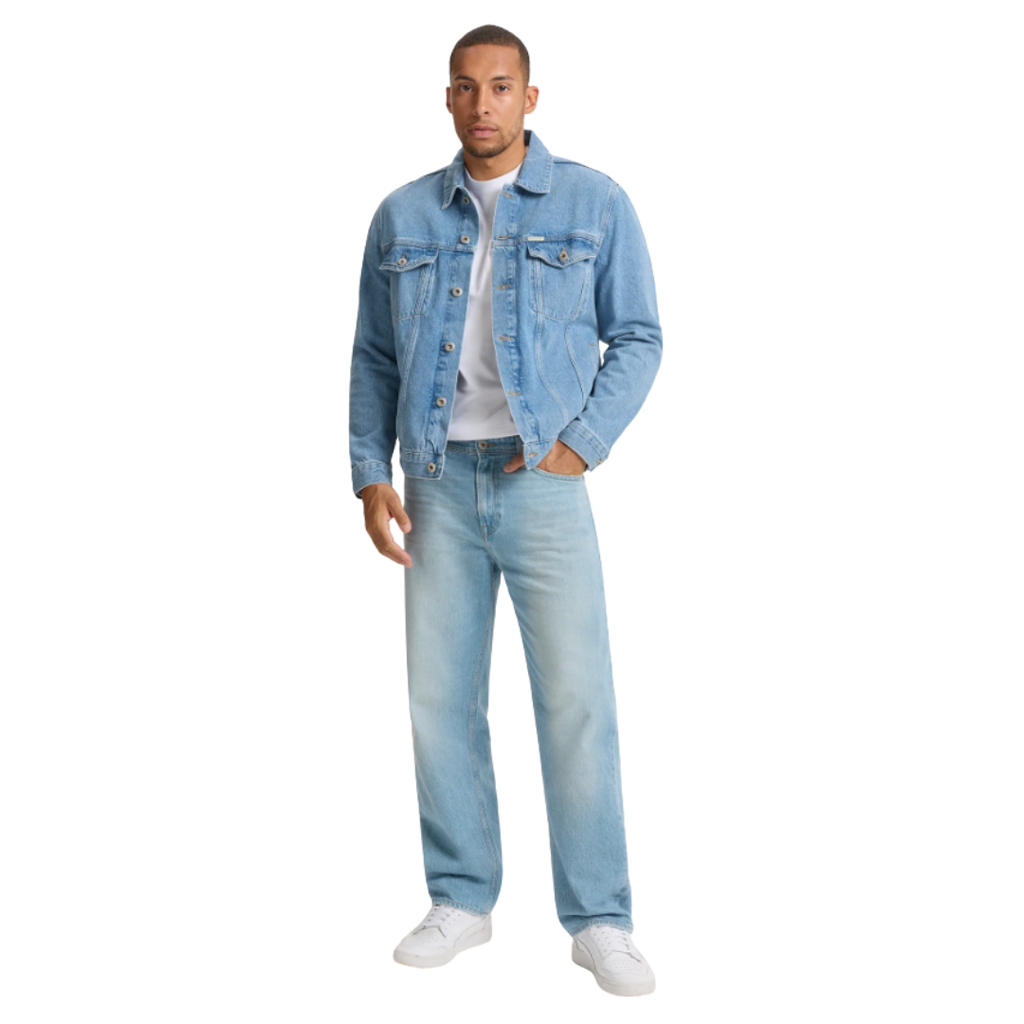 Cross Jeans Herren Baggy – Weite Jeans in Light Blue aus 100 % Baumwolle