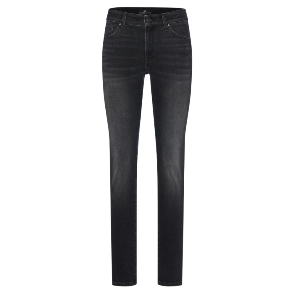 Cross Damen Jeans Anya Slim Fit P489-275 in used black