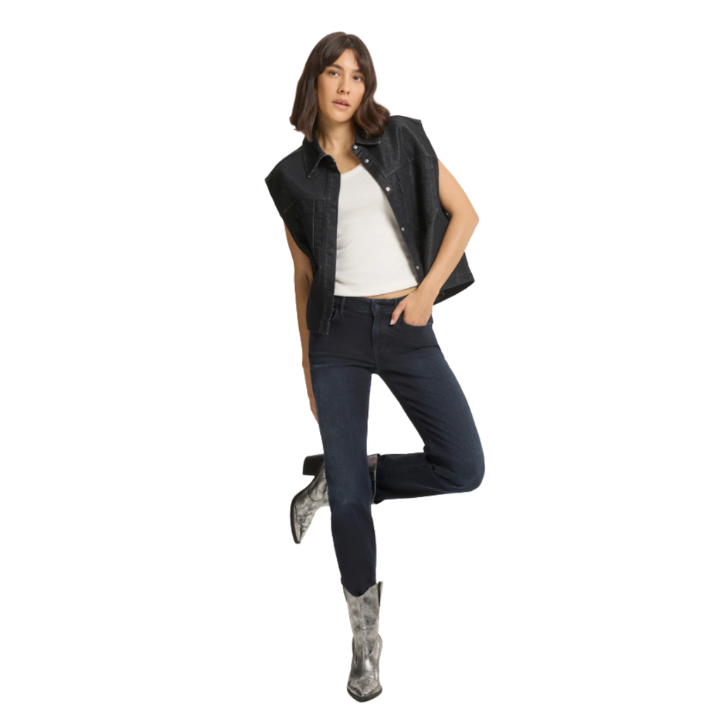 Cross Damen Jeans Rose N487-088 Straight in blue black