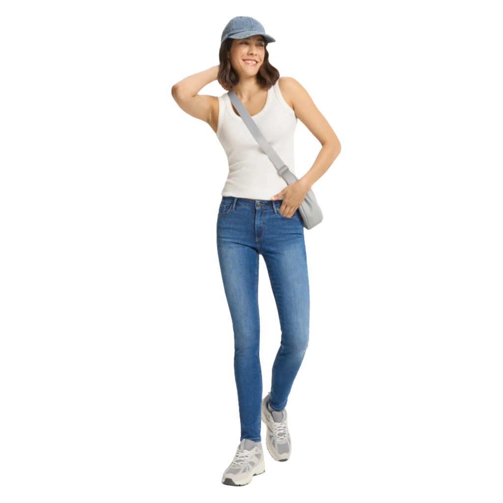 Cross Damen Jeans Alan N497-321 Skinny in Mid Blue