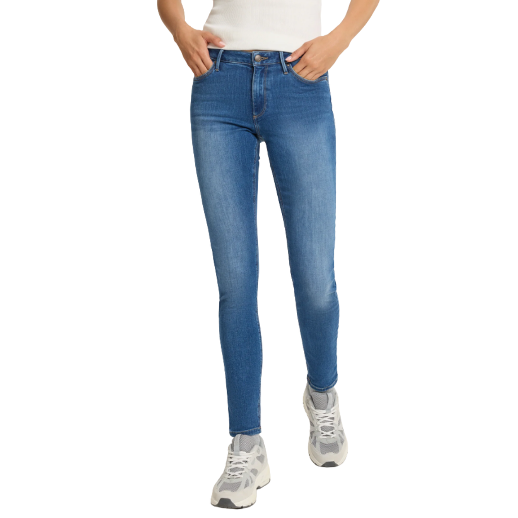 Cross Damen Jeans Alan N497-321 Skinny in Mid Blue