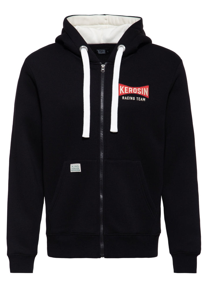 King Kerosin Kerosin Racing Team Herren Kapuzensweatjacke – Vorderansicht