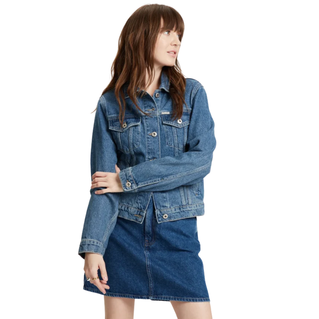 CROSS JEANS Damen Jeansjacke im Regular Fit Vorderansicht