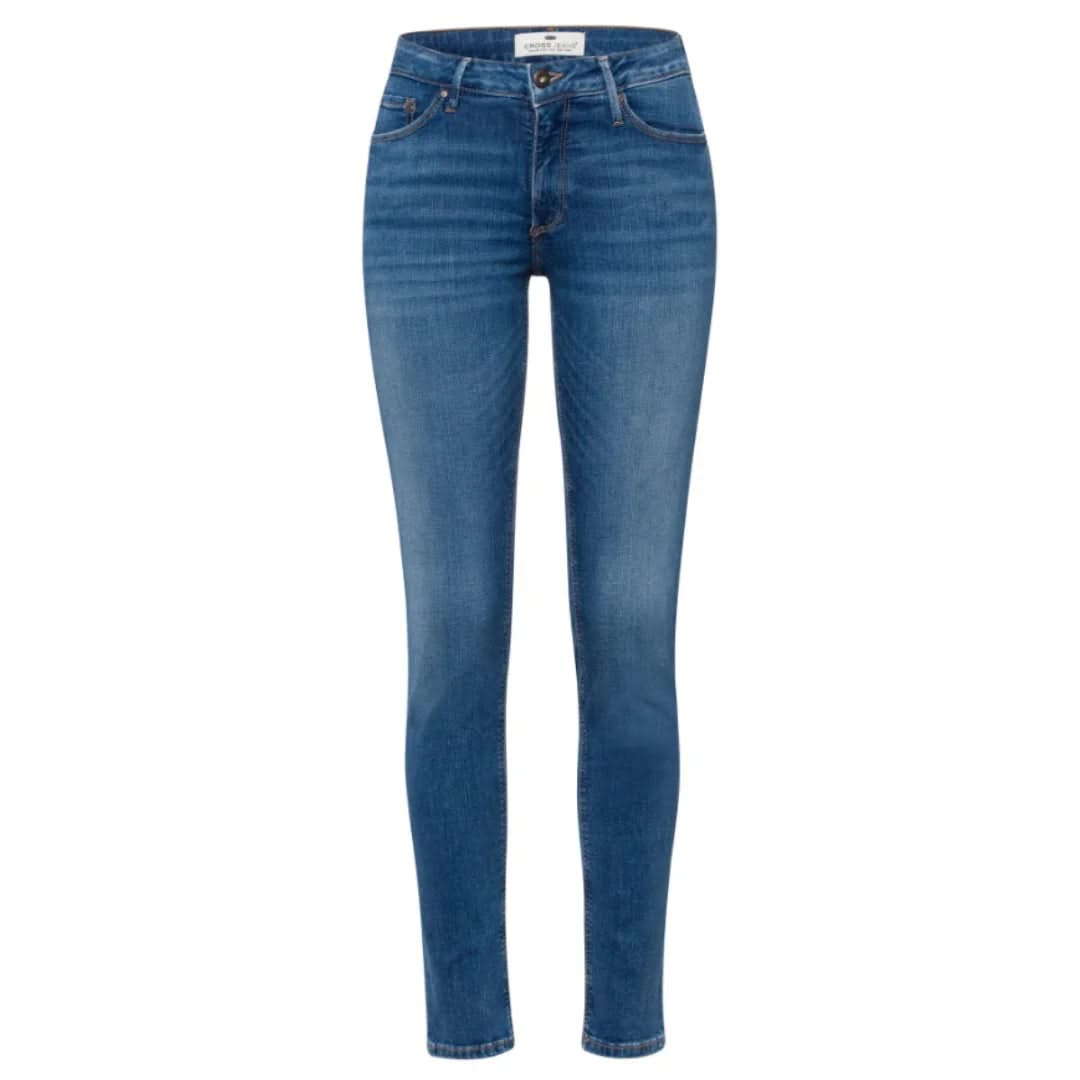 Cross Damen Jeans Alan N497-226 Skinny in Dark Mid Blue – JeanZone