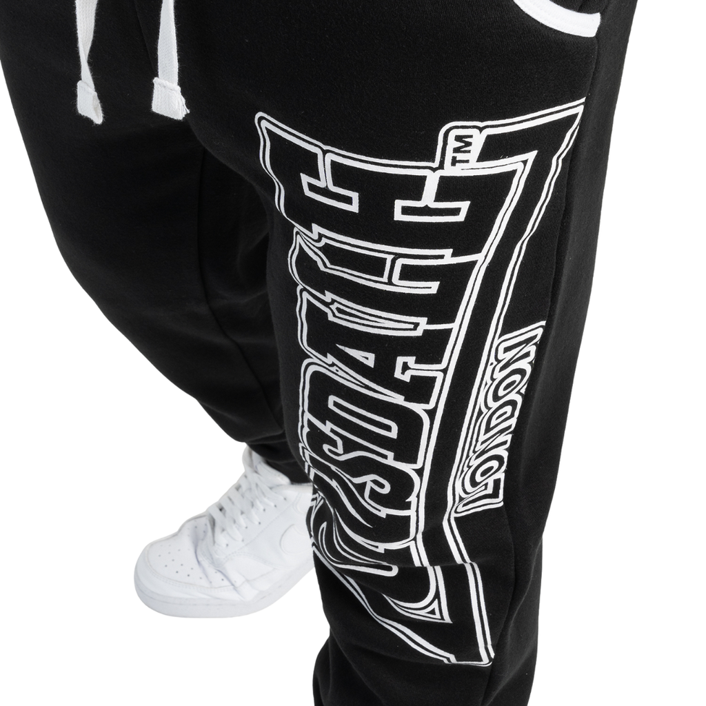 Lonsdale Herren Jogginghose Marldon Slim Fit Schwarz mit Logo-Print