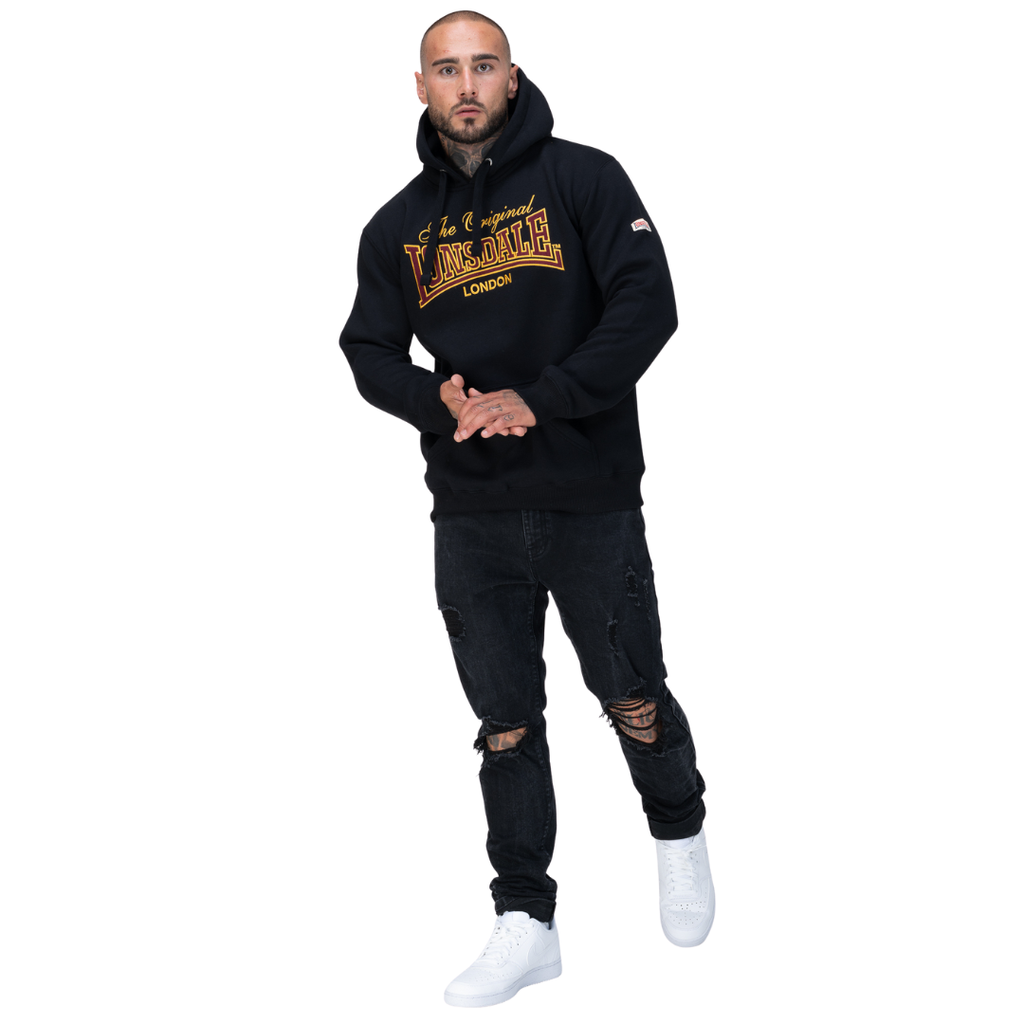 Lonsdale London Herren Hoodie Prestolee mit Logo-Applikation und Kängurutasche