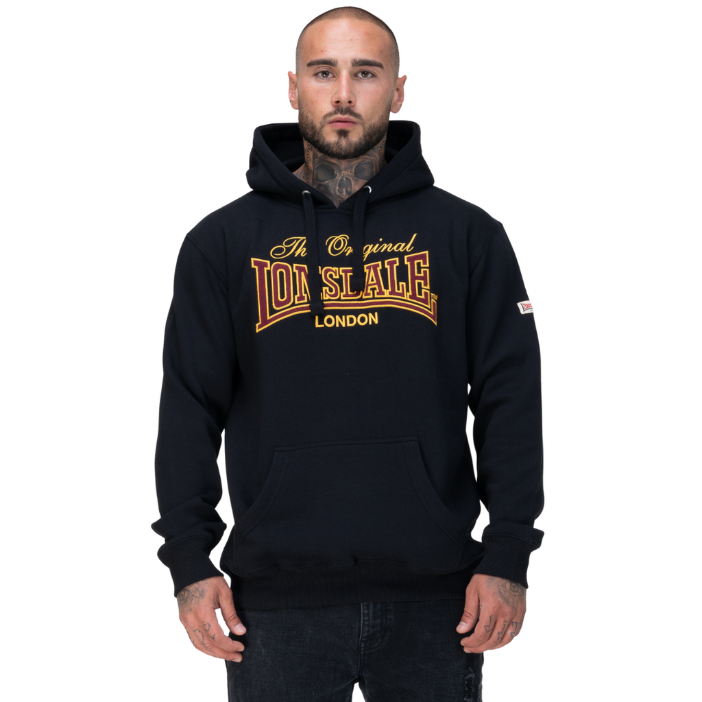 Lonsdale London Herren Hoodie Prestolee mit Logo-Applikation und Kängurutasche