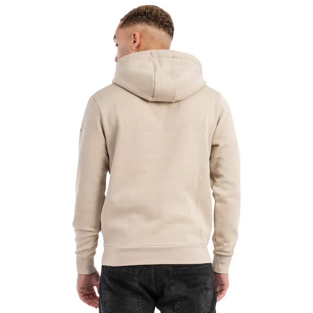 Lonsdale London Hoodie Hooded Classic in Sand mit zweifarbigem Logo-Flockdruck