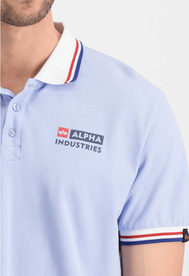Alpha Industries Contrast Polo Shirt in schwarz oder blau - Jeans Boss
