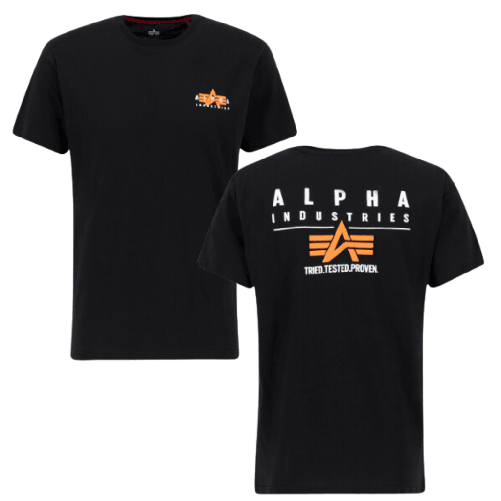 Alpha Industries Herren T-Shirt Puff Print Logo BP T 148521 - JeanZone