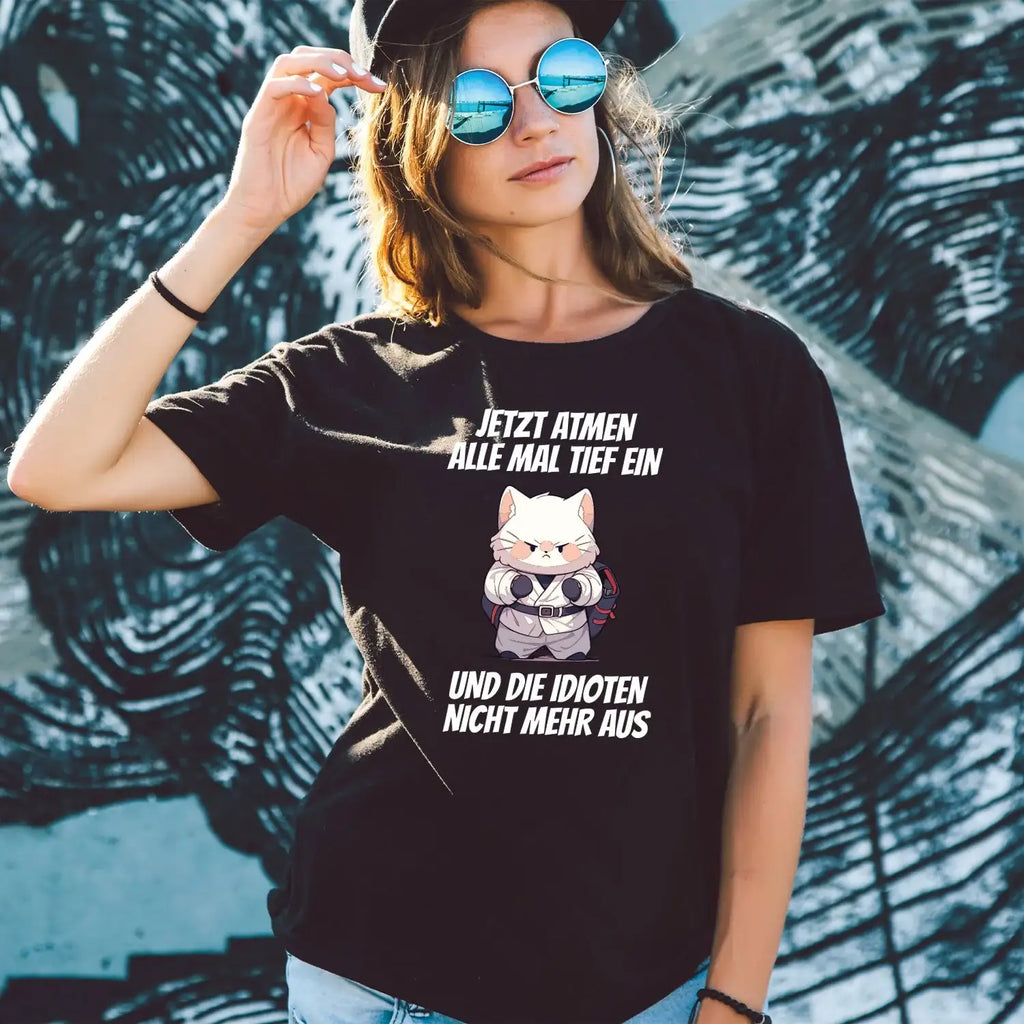 bedrucktes-t-shirt-fur-damen-jetzt-atmen-alle-mal-1 - JeanZone