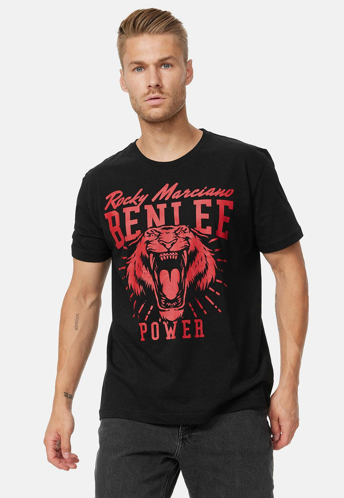 Ben Lee Herren T-Shirt Tiger Power in Black / Red 190752-1503 - JeanZone