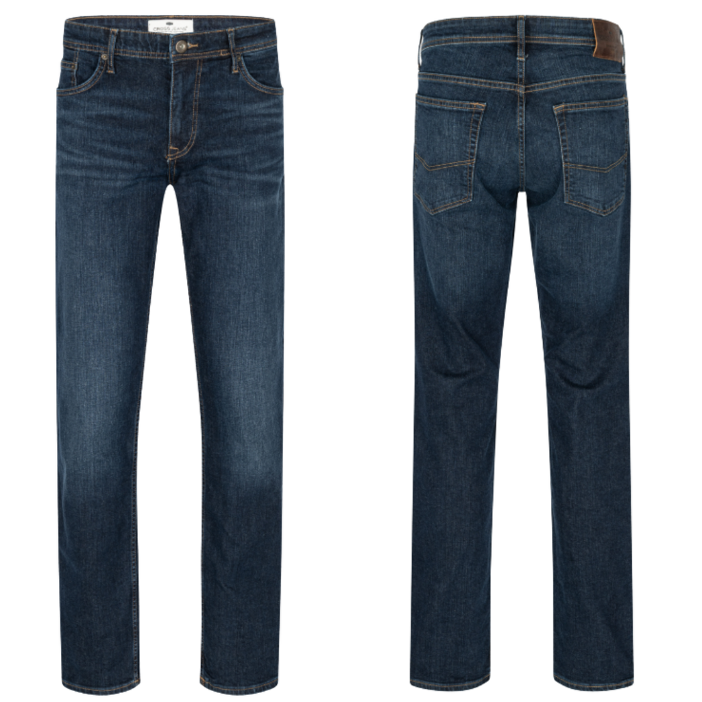 cross-herren-jeans-dylan-straight-leg-e195-156-in-dark-blue--1 - JeanZone