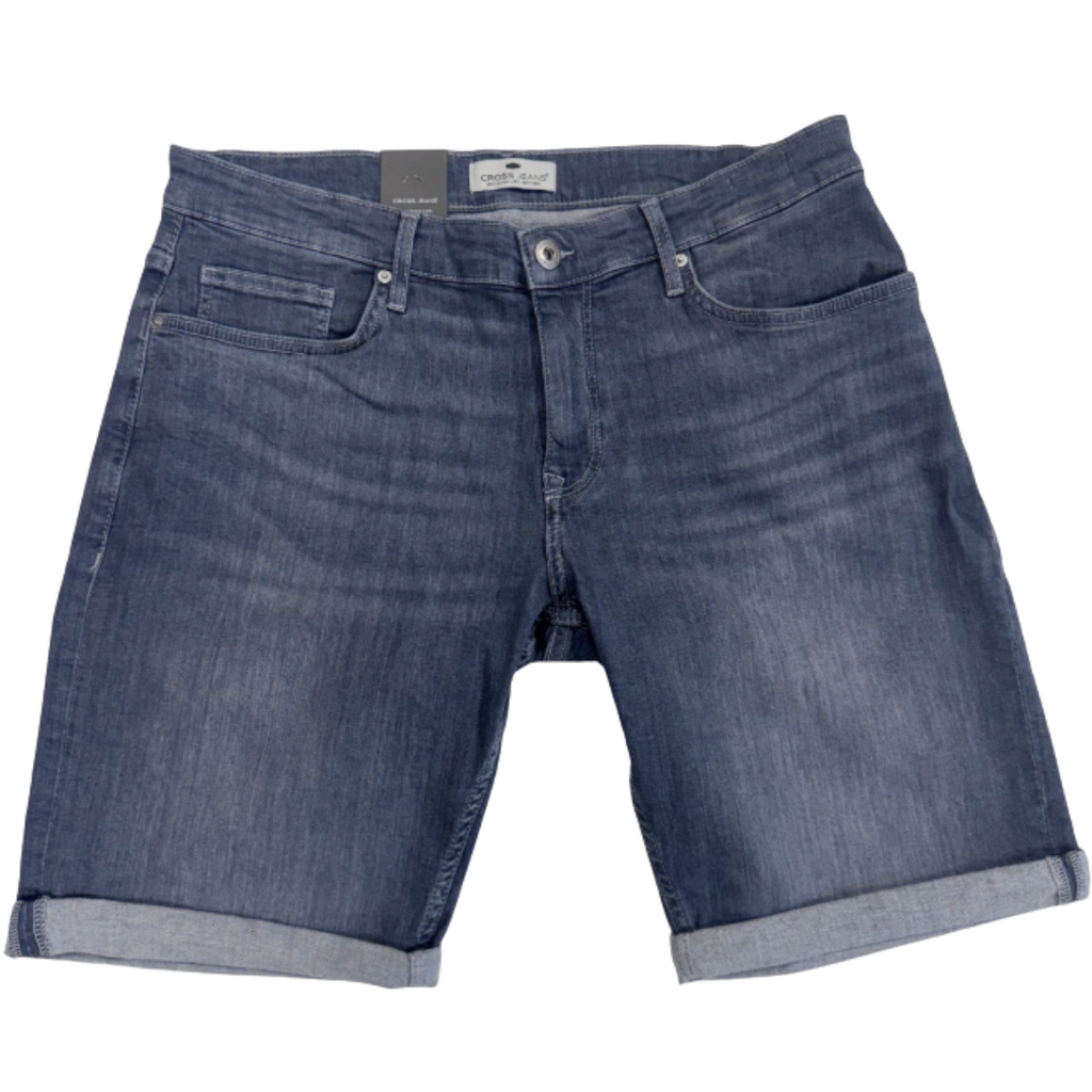 cross-herren-shorts-leom-regular-a565-646-light-grey-sweat-denim-1 - JeanZone