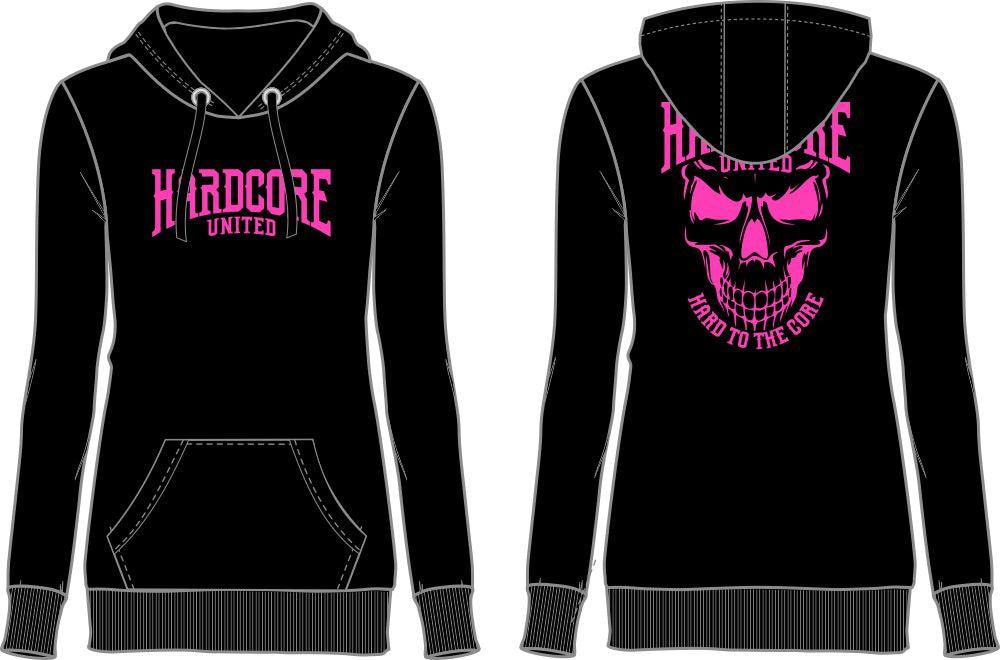 Hardcore United Damen Hoody Bobby Black/Pink 1505 - JeanZone