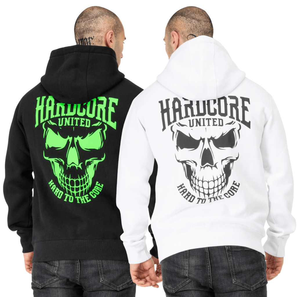 Hardcore United Herren Hoody Cory Reg. fit Backprint black o. white - JeanZone