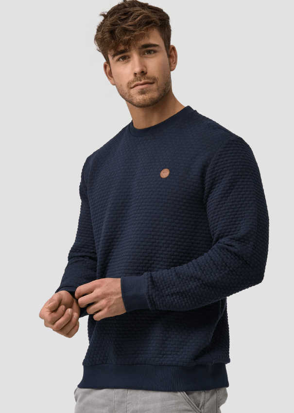 Indicode Sweatshirt Dash Sweater in Navy - Jeans Boss