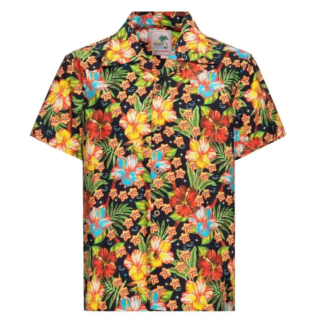 king-kerosin-herren-hawaii-hemd-hula-girl-regular-fit-100percent-baumwolle-1 - JeanZone