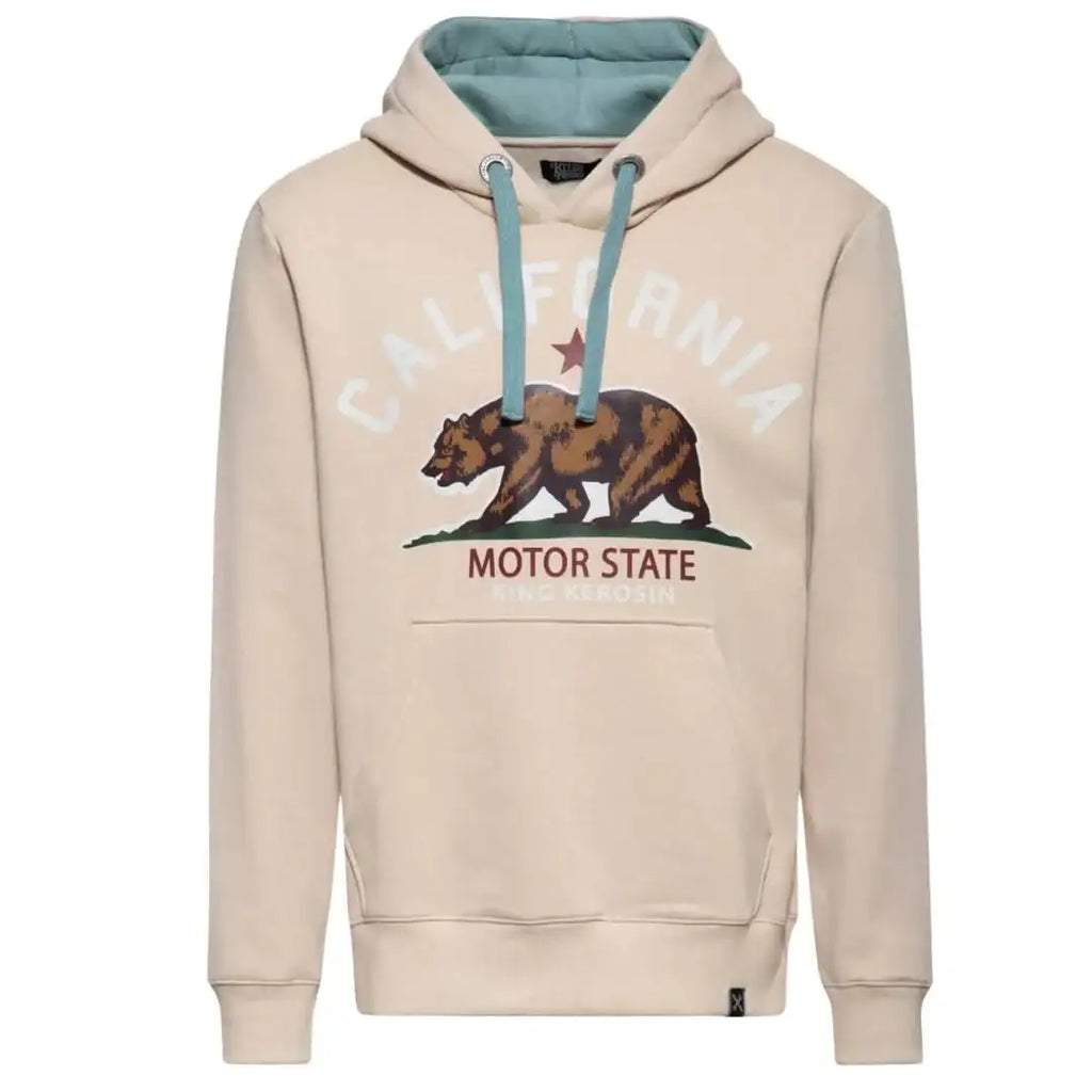 king-kerosin-herren-hoodie-california-state-in-beige-and-lakegreen-1 - JeanZone