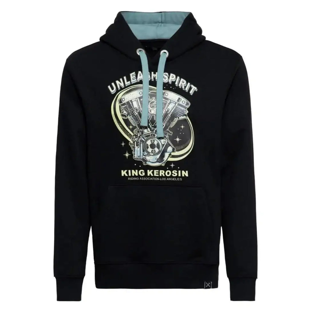 king-kerosin-herren-hoodie-kapuzenpulli-unleash-spirit-in-black-1 - JeanZone