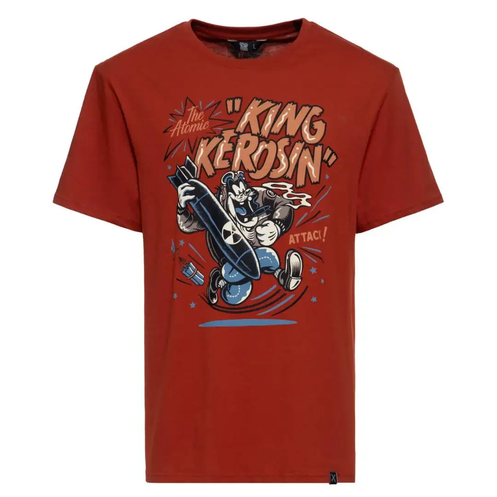king-kerosin-herren-regular-fit-t-shirt-atomic-in-rust-1 - JeanZone
