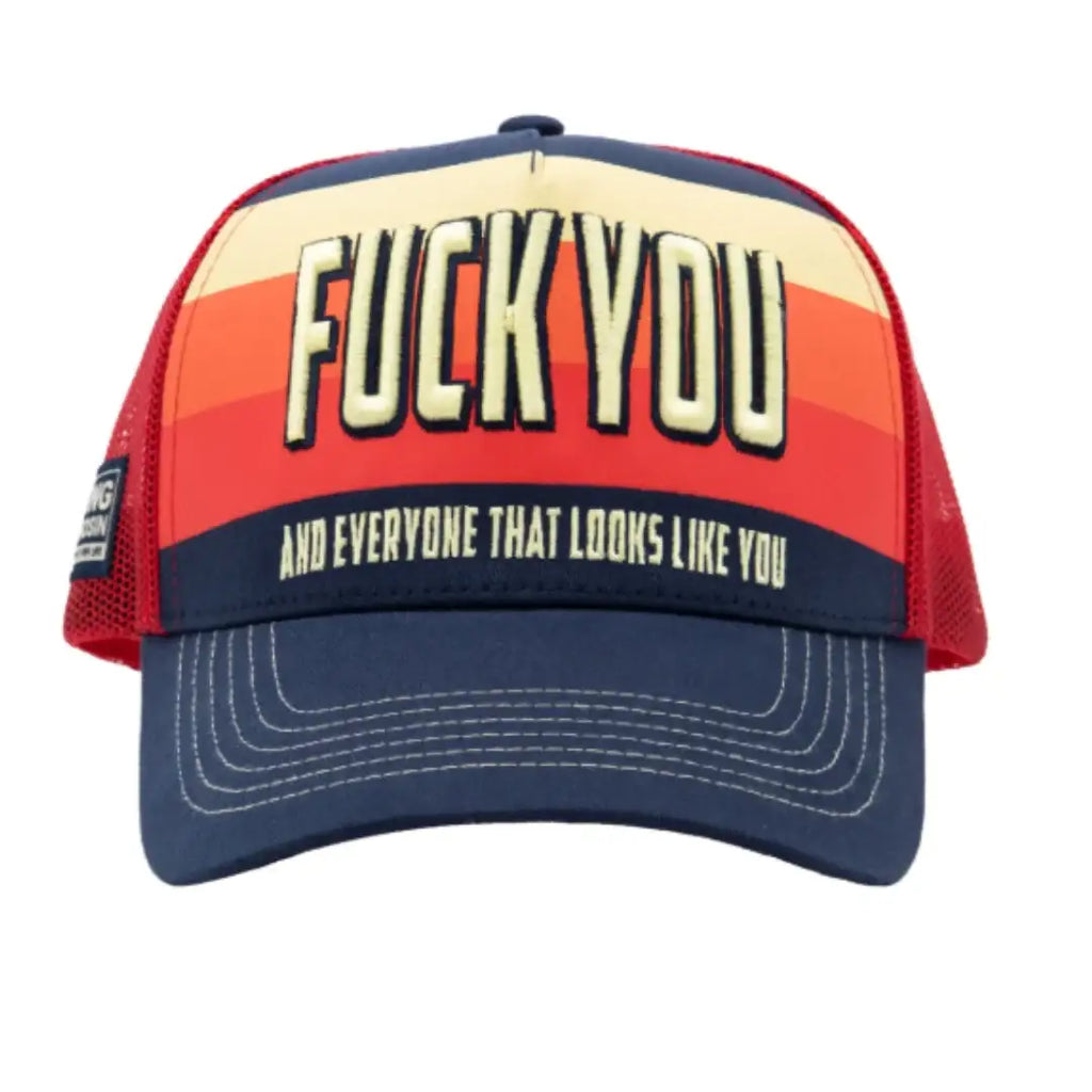 king-kerosin-trucker-cap-fuck-you-in-red-blue-1 - JeanZone