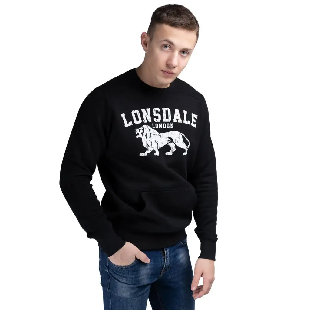 lonsdale-herren-sweatshirt-kersbrook-slim-fit-in-black-1 - JeanZone