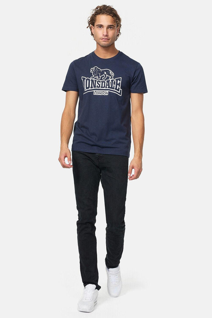 Lonsdale London T-Shirt Allanfearn Herren 117420 Regular Fit schwarz blau grau - Jeans Boss