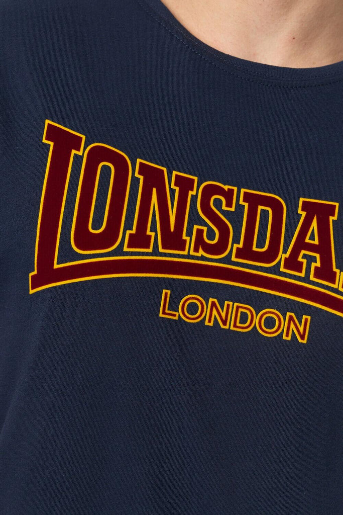 Lonsdale London T-Shirt Classic Herren 111001 Slim Fit schwarz rot blau oxblood - Jeans Boss