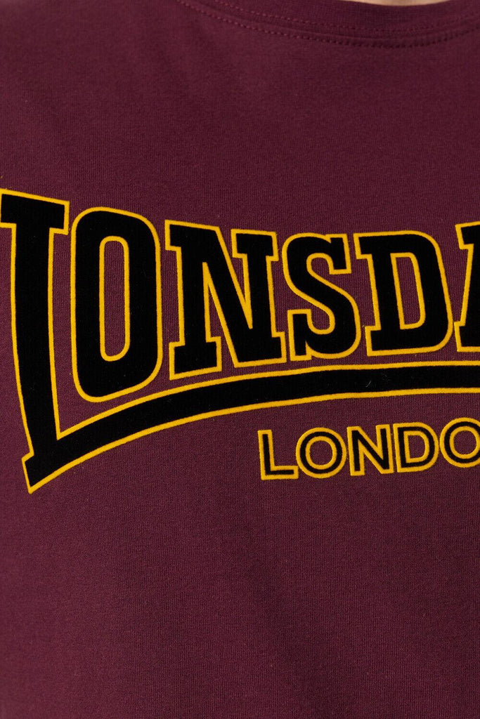 Lonsdale London T-Shirt Classic Herren 111001 Slim Fit schwarz rot blau oxblood - Jeans Boss