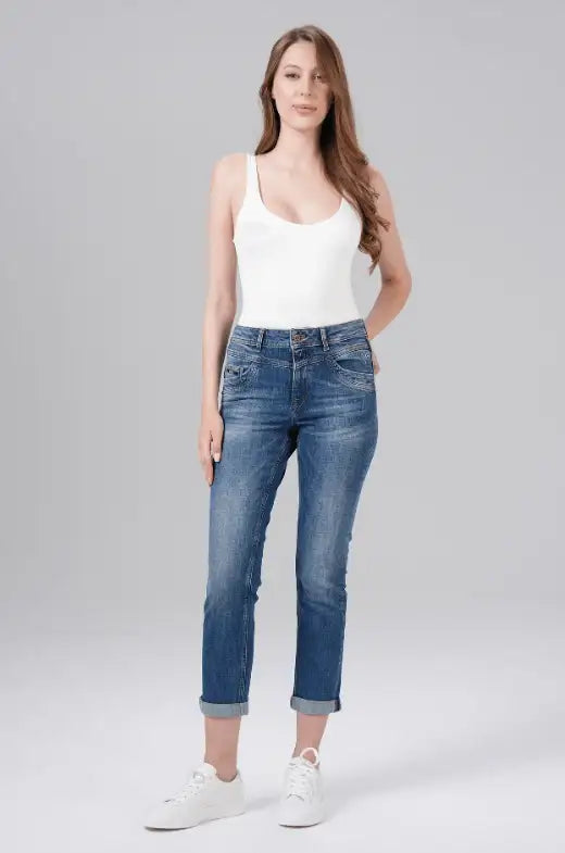 m-o-d-damen-jeans-rea-regular-straight-leg-in-cord-blue-1 - JeanZone
