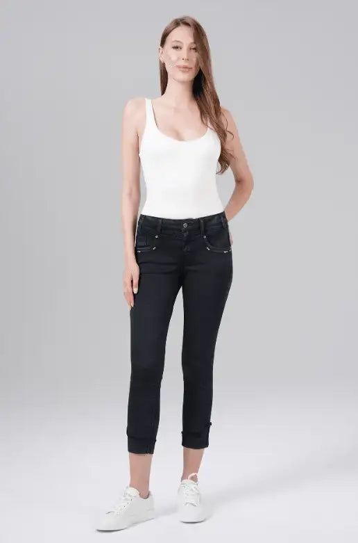 m-o-d-damen-jeans-rita-regular-fit-cropped-l28-in-black-wash-1 - JeanZone