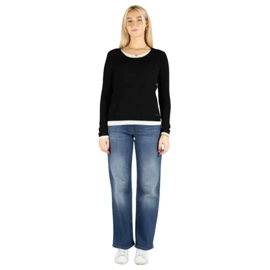 m-o-d-damen-pullover-feinstrick-sp25-pl153-in-black-white-1 - JeanZone
