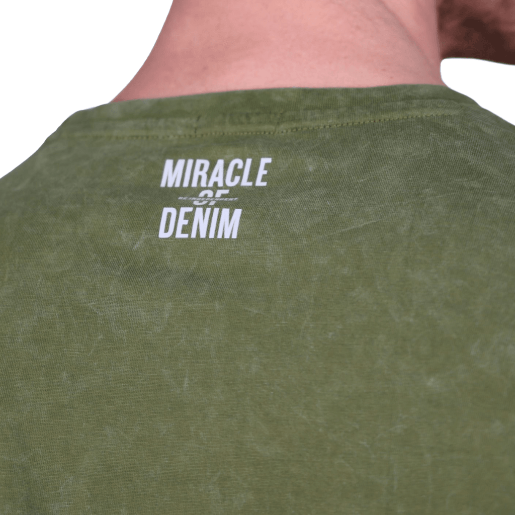 Miracle of Denim Herren Basic T-Shirt mit leichter Batik Optik - JeanZone