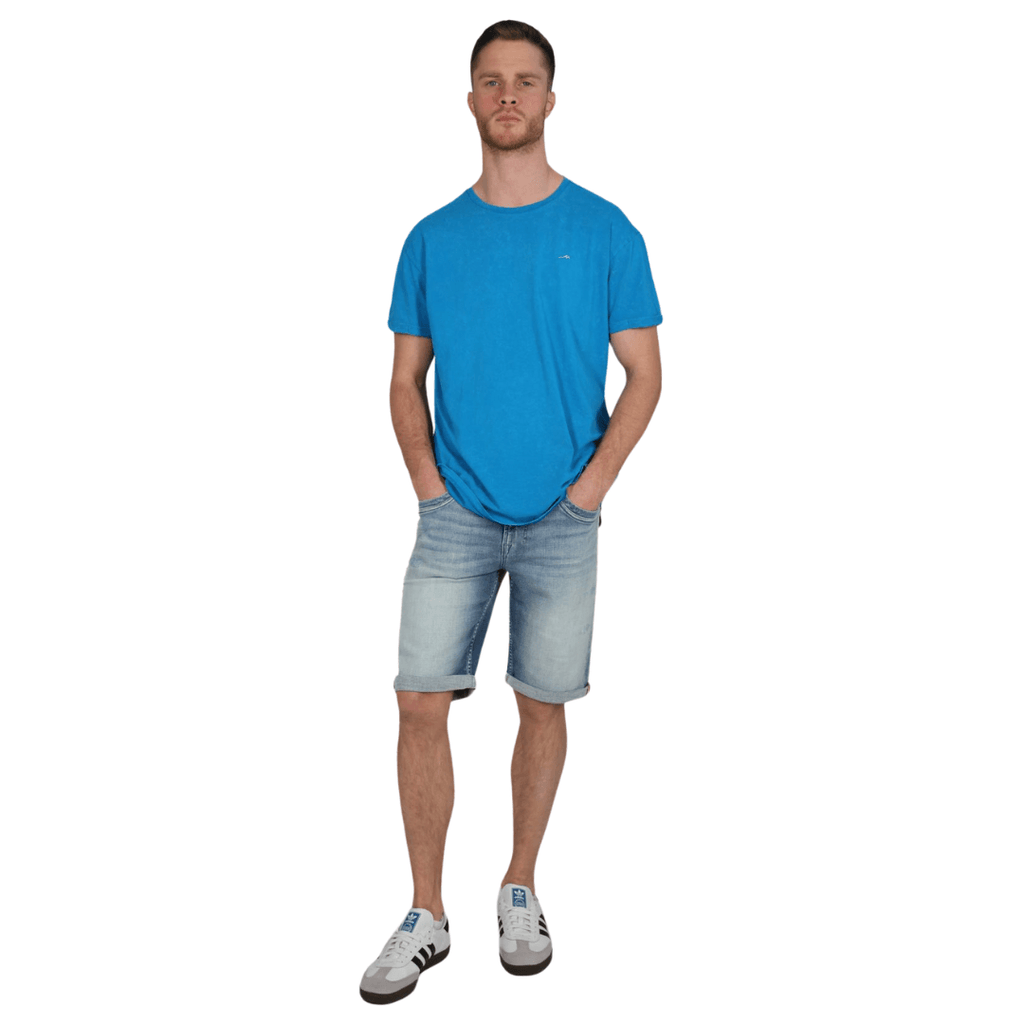 Miracle of Denim Herren Basic T-Shirt mit leichter Batik Optik - JeanZone
