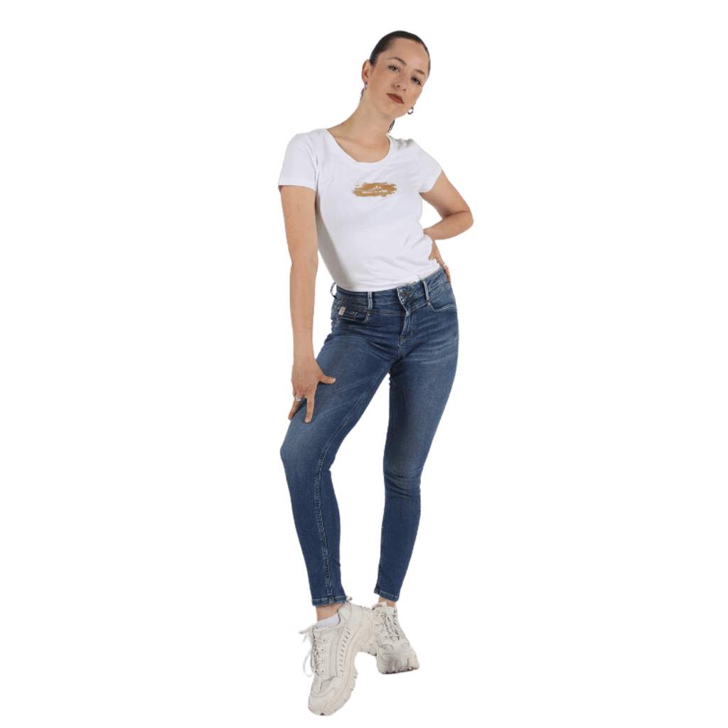 Miracle of Denim Jeans Hose Damen Skinny Fit Ellen in Acer Blue - JeanZone