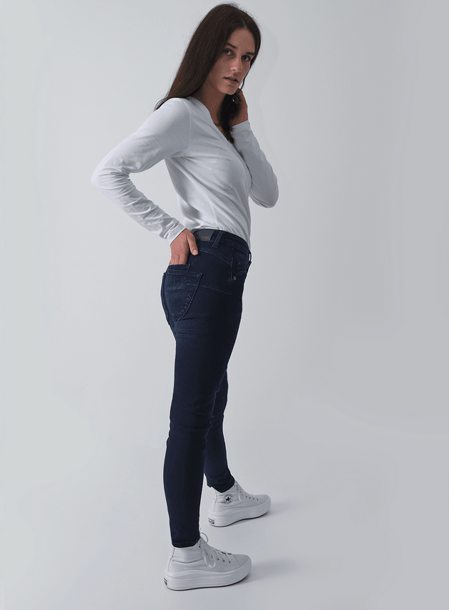 Miracle of Denim Jeans Hose Damen Skinny Fit Ellen in Stretchy Blue Jogg Blau - Jeans Boss