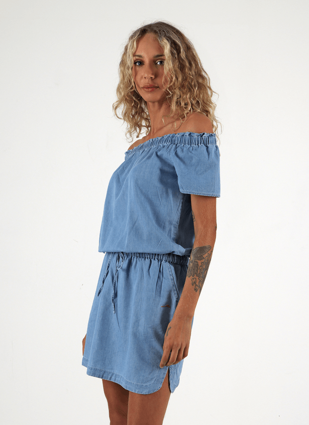 Miracle of Denim Kleid Sommerkleid in Denim Blue - Jeans Boss