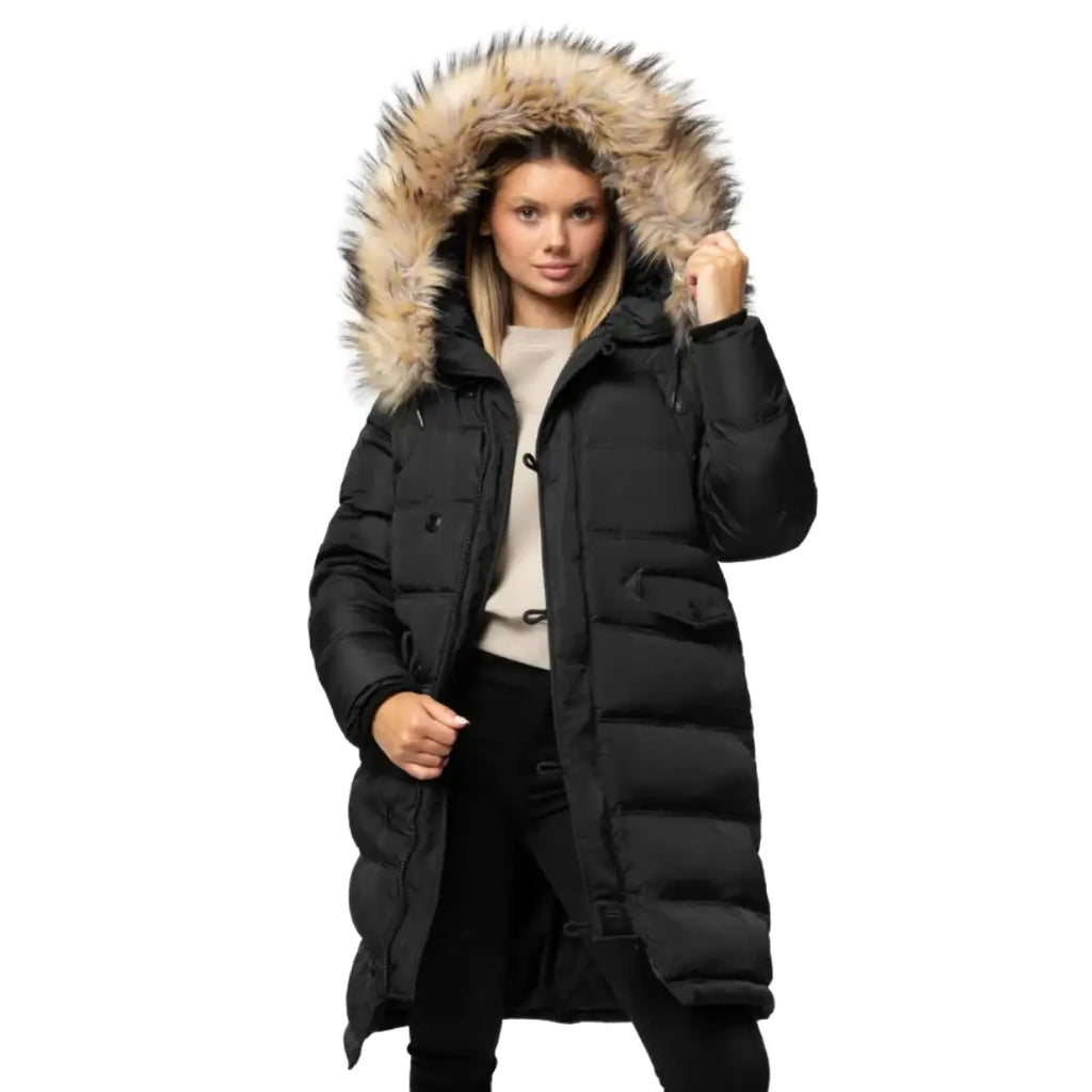pitbull-damen-winter-steppmantel-queenston-langer-parka-mit-fellkapuze-and-isolierung-1 - JeanZone