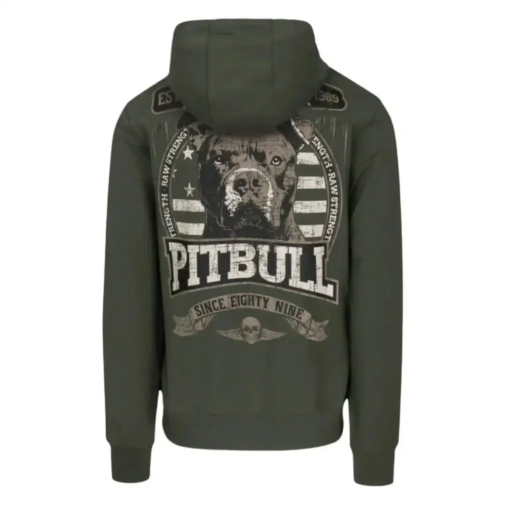 pitbull-herren-hoody-troublemaker-regular-fit-in-old-green-1 - JeanZone