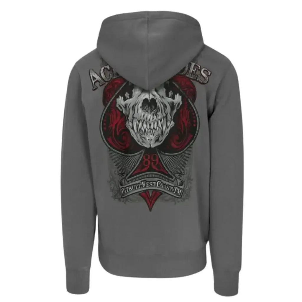 pitbull-herren-kapuzenjacke-ace-of-spades-in-washed-grey-1 - JeanZone