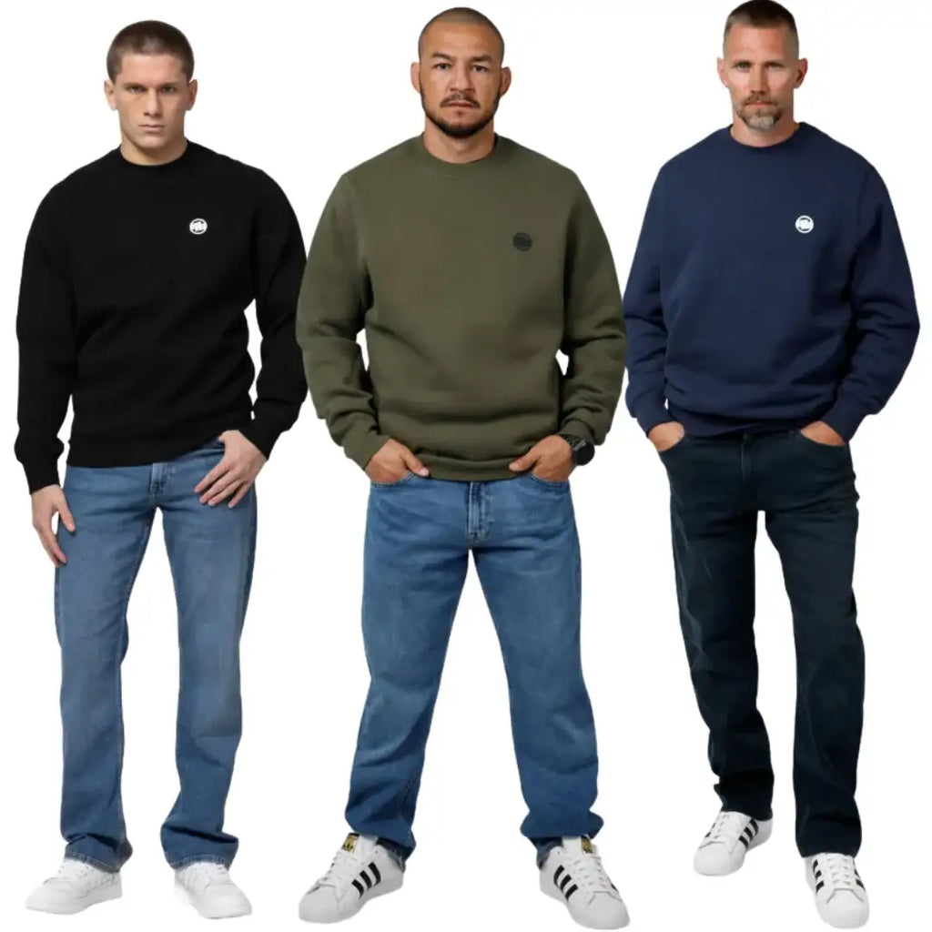 pitbull-herren-sweatshirt-kleines-logo-klassischer-crewneck-mit-premium-finish-1 - JeanZone