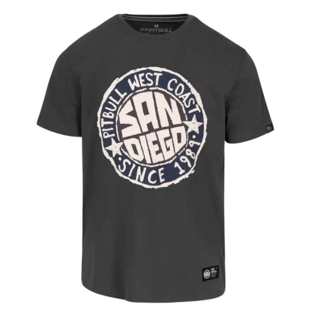 pitbull-herren-t-shirt-san-diego-sun-regular-fit-in-graphite-100percent-bw-1 - JeanZone