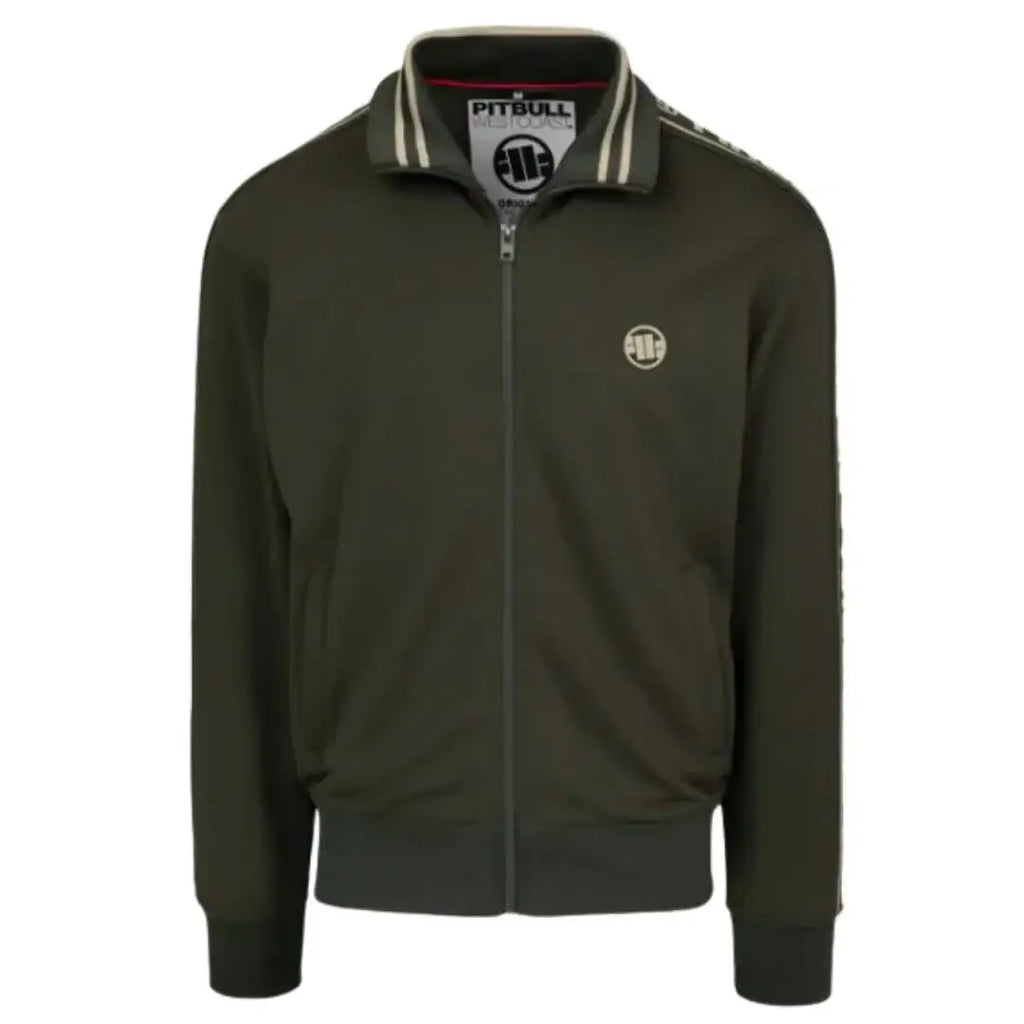 pitbull-herren-trainingsjacke-tape-logo-old-green-1 - JeanZone
