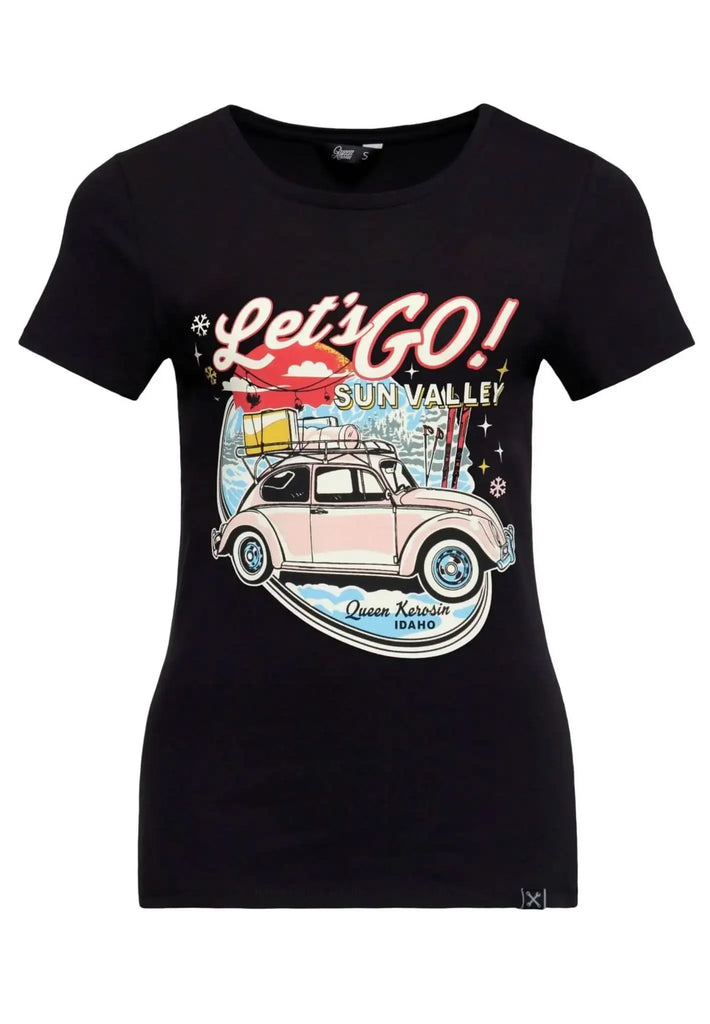 queen-kerosin-damen-basic-t-shirt-queen-of-sun-valley-in-black-1 - JeanZone