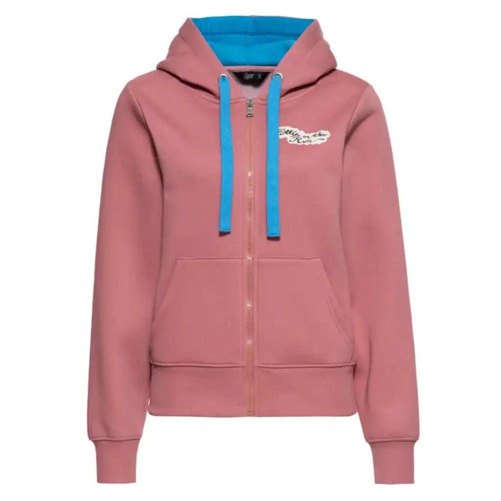 queen-kerosin-damen-kapuzen-sweatjacke-hottie-on-the-run-in-rosa-1 - JeanZone