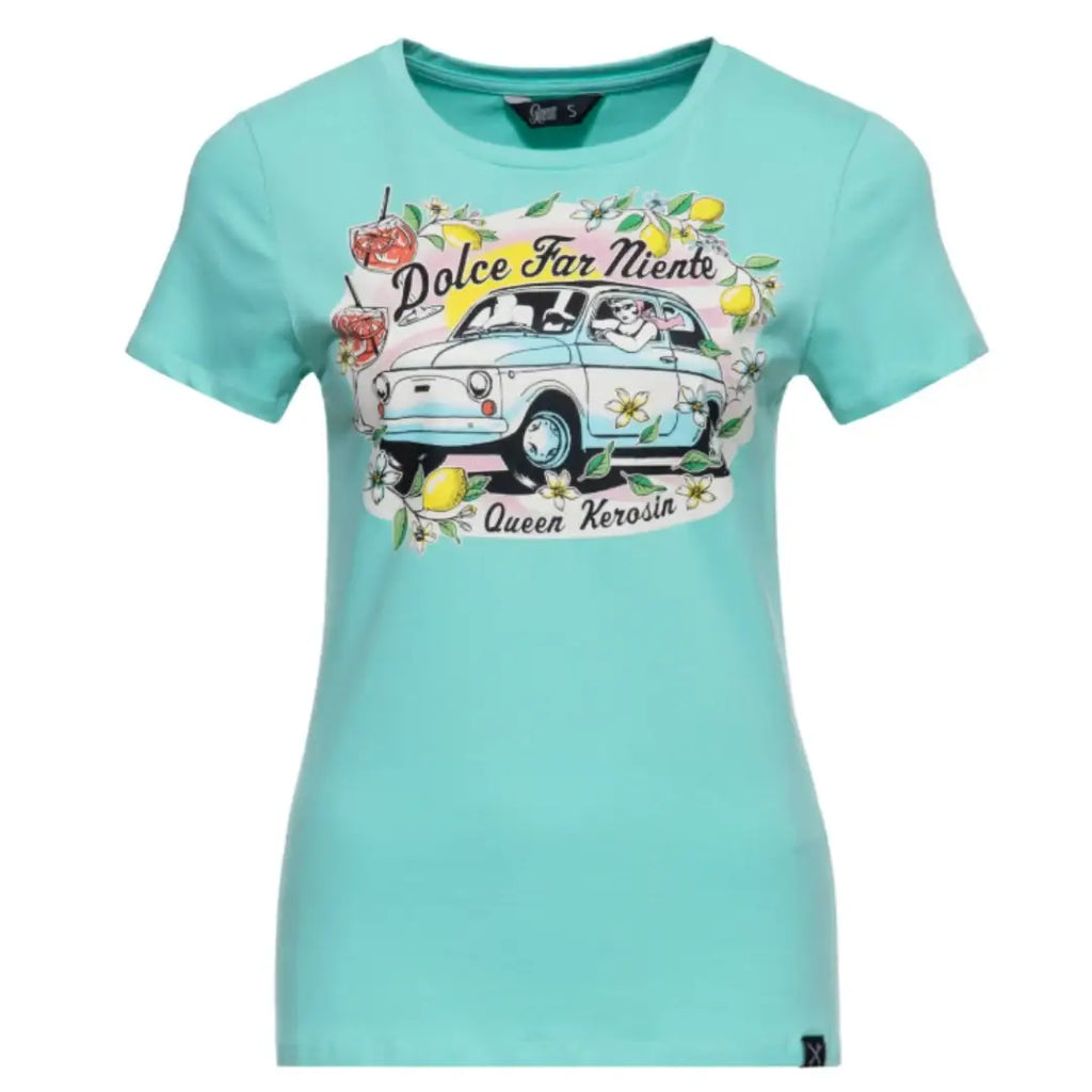 queen-kerosin-damen-t-shirt-slim-fit-dolce-far-niente-in-mint-1 - JeanZone